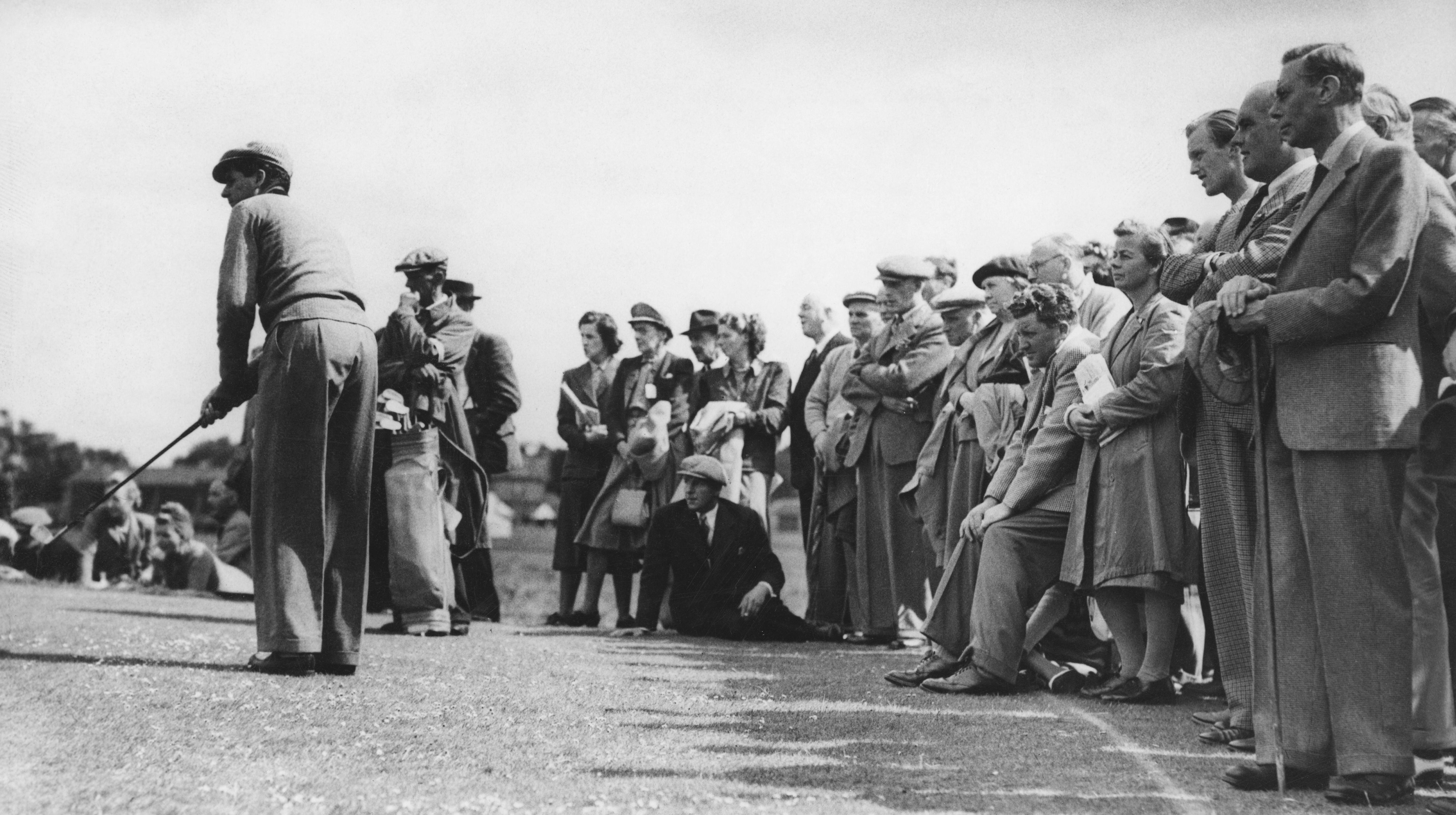 The King watching Flory Van Donck play