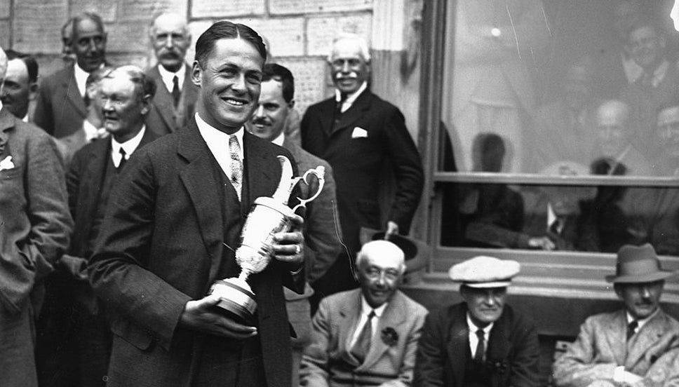 Bobby Jones with the Claret Jug