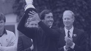 Seve Ballesteros lifts the Claret Jug