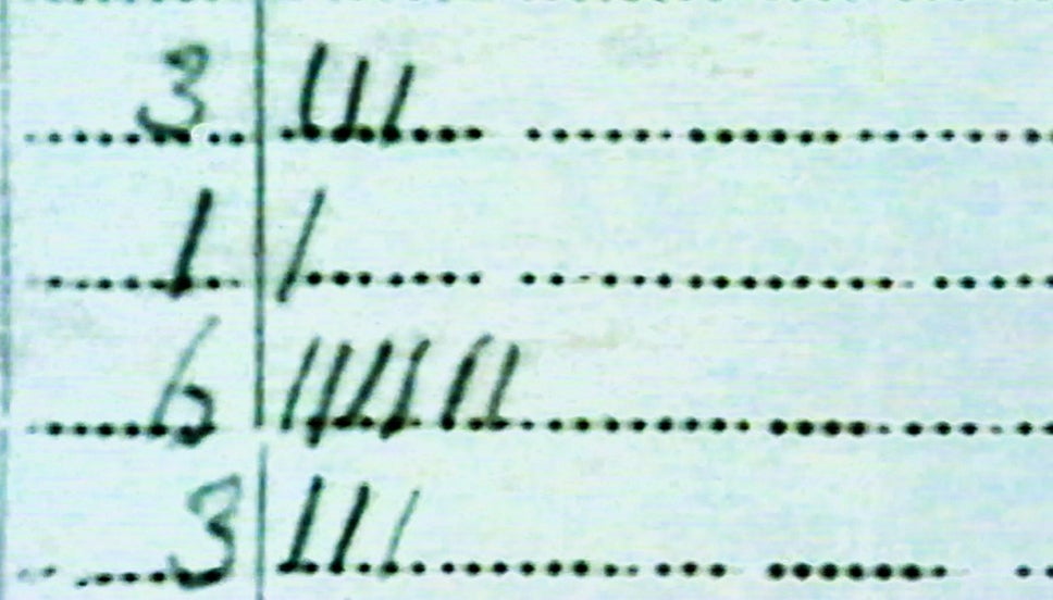 The scorecard showing Young Tom Morris