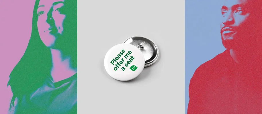 Please offer me a seat badge