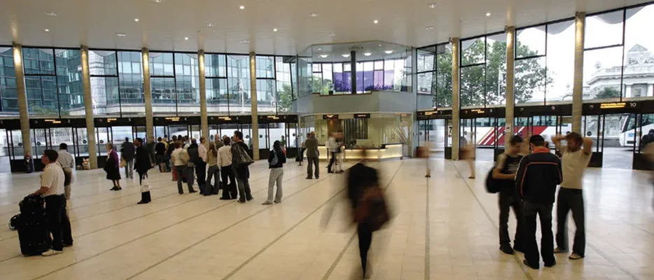 Photograph of Busáras, Dublin's main Bus Éireann bus station