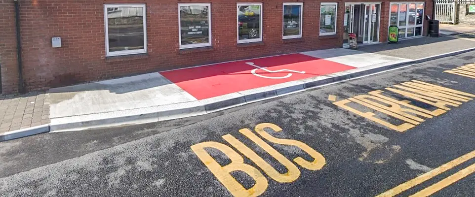 Accessible bus bay at Cavan Bus station