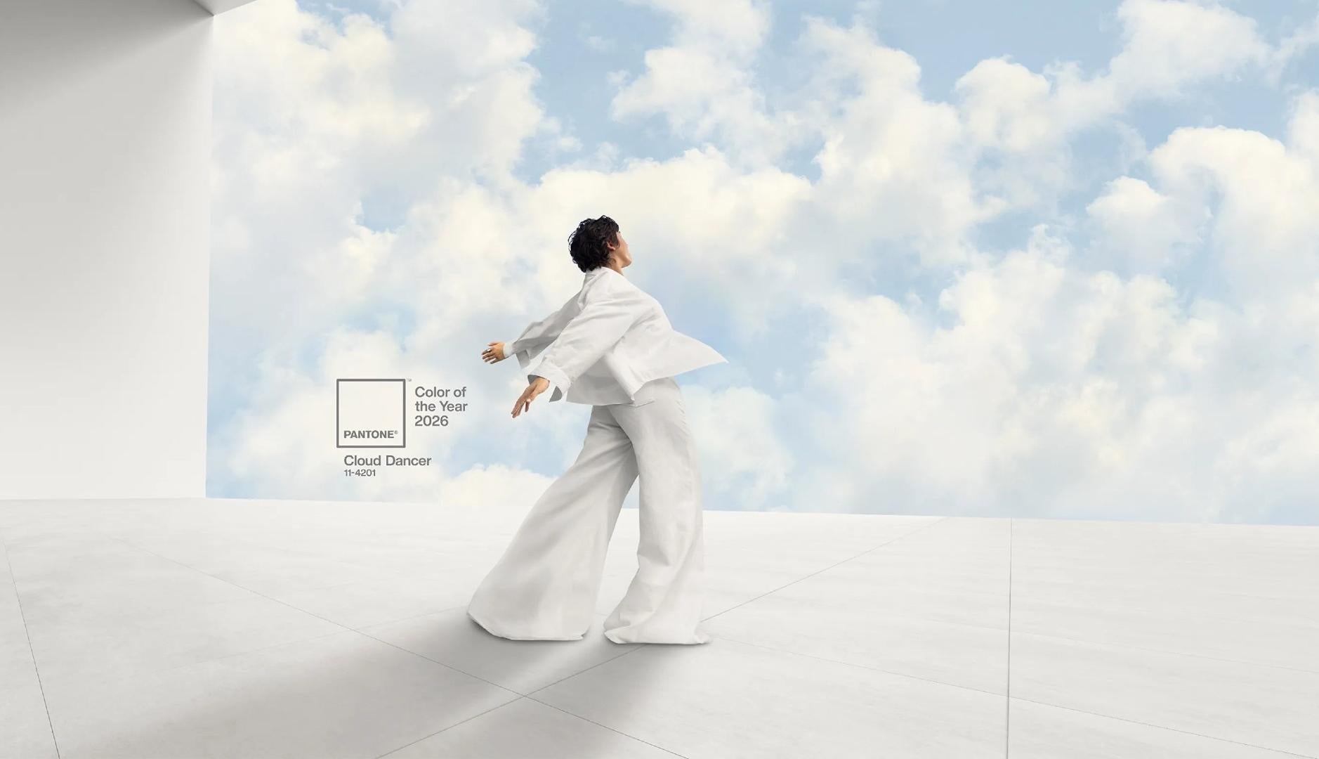 Imagen oficial de Cloud Dancer: Pantone del año 2026