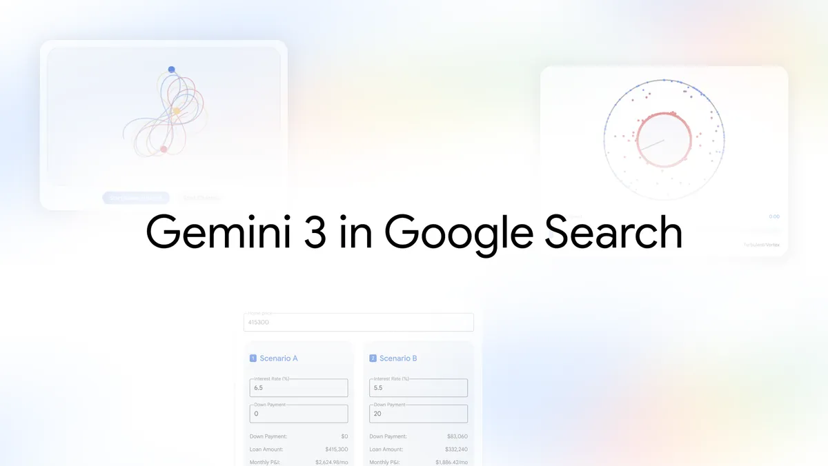 Imagen oficial de Google anunciando Gemini 3 en Google Search.