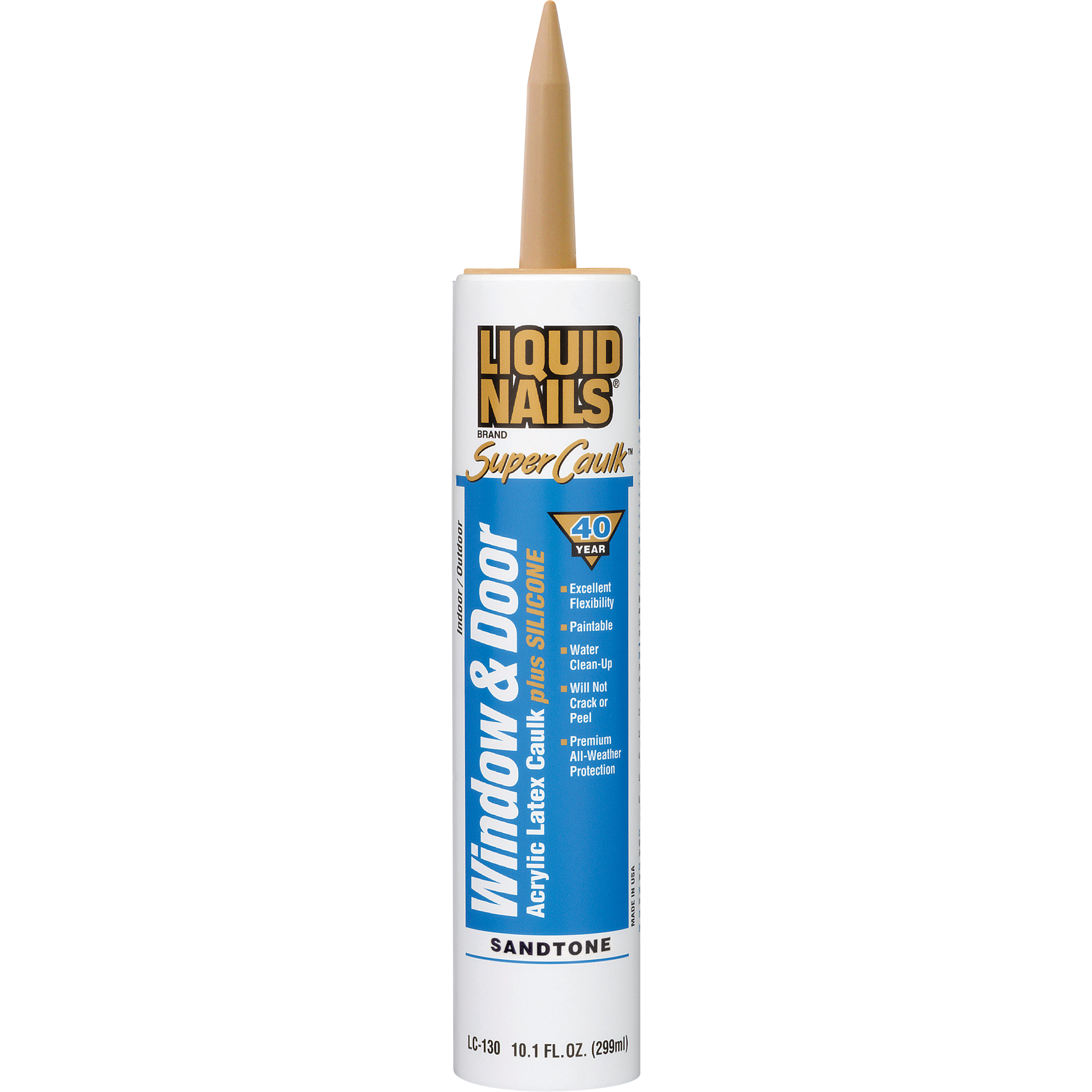 LIQUID NAILS SUPER CAULK Window & Door Interior & Exterior Caulk Professional Quality Paint