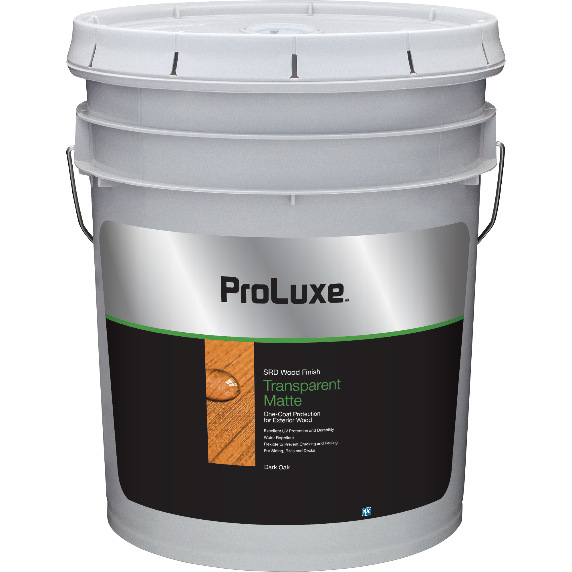 PPG ProLuxe 1 gal. Dark Oak SRD Exterior Transparent Matte Wood Finish PPG ProLuxe 1 gal. Dark Oak SRD Exterior Transparent Matte Wood Finish