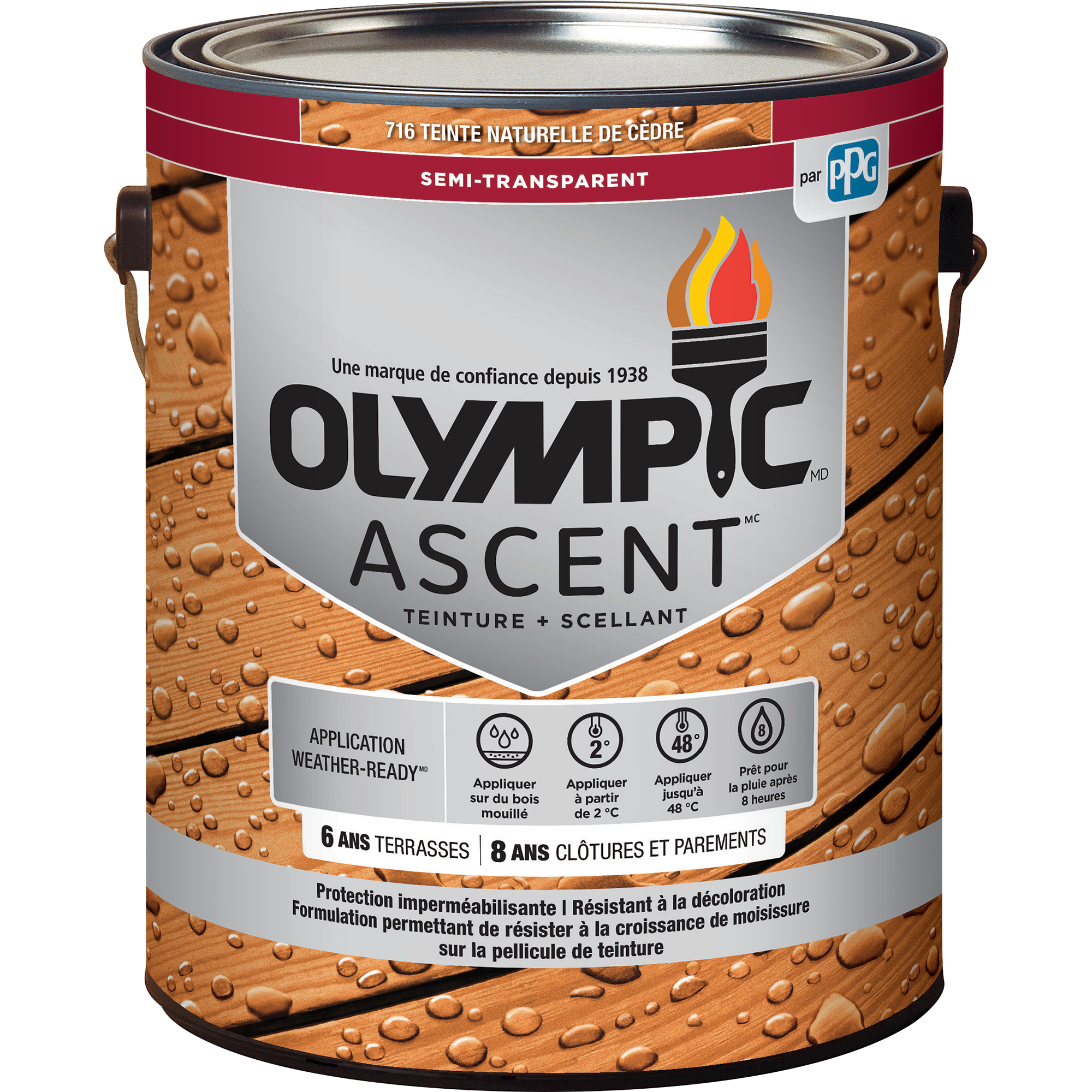 OLYMPIC ASCENT Exterior SemiTransparent Stain + Sealant 🇨🇦 Olympic