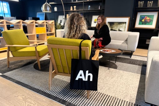 Team member working at their desk