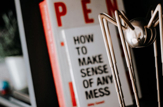 Spider Award on office shelf