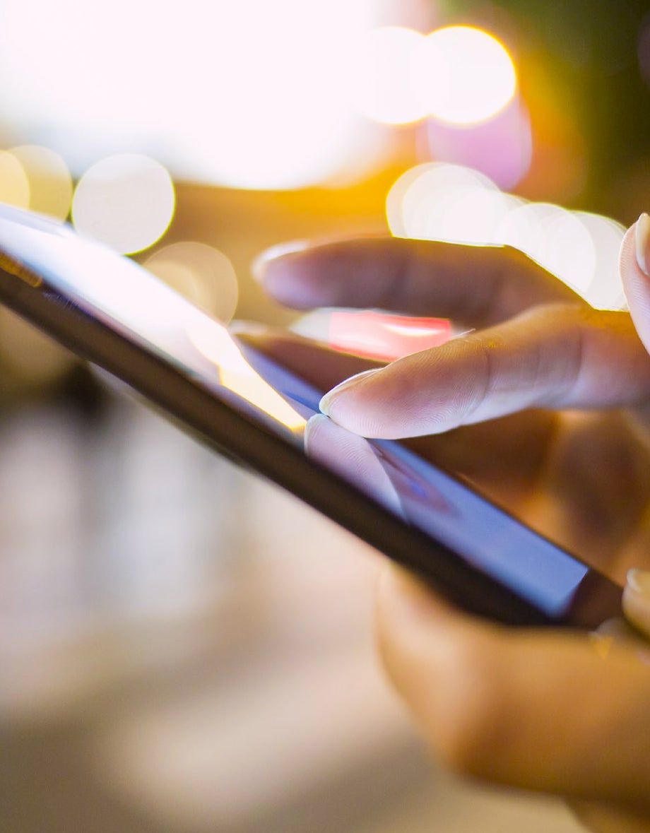 Person using mobile phone