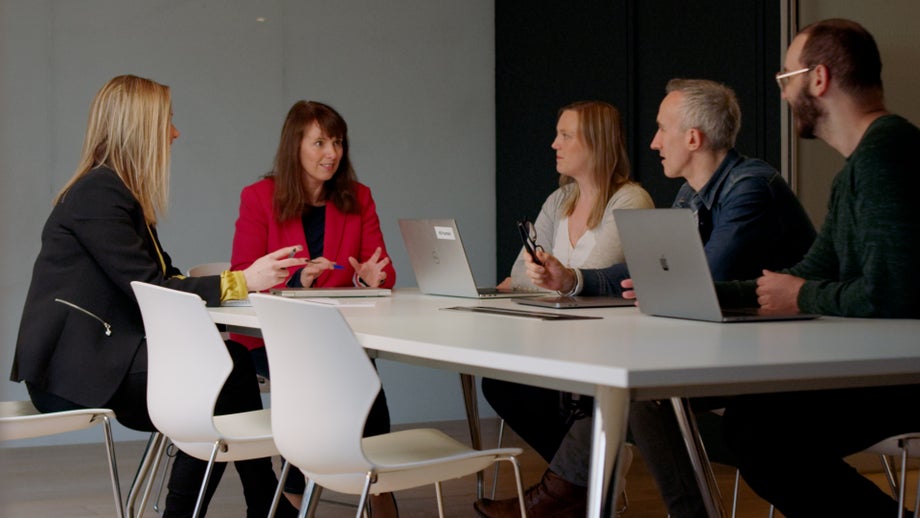 Claire Cadogan and the All human team 
