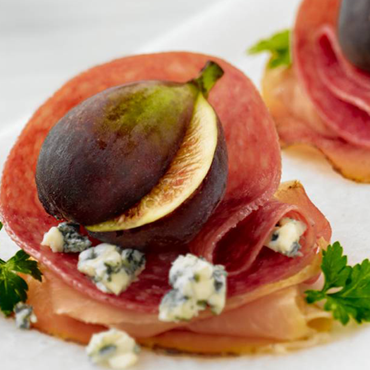 Prosciutto, Genoa Salami and Gorgonzola Figs