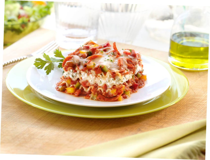 Pepperoni & Three Peppers Lasagna