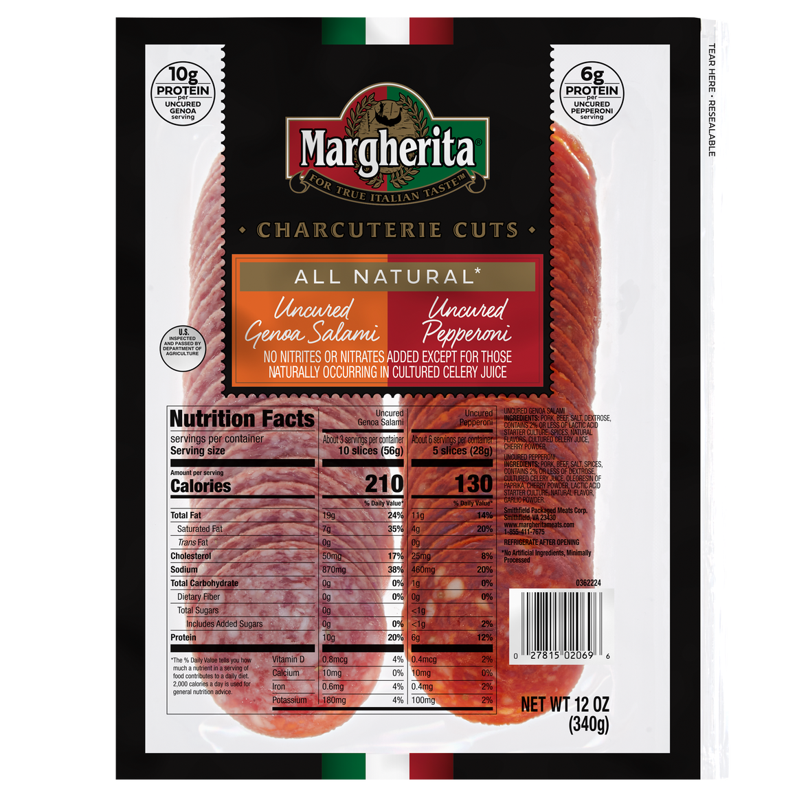 Uncured Genoa Salami and Pepperoni