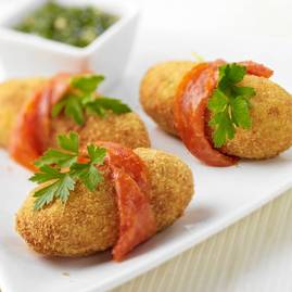 Potato Croquette with Pepperoni