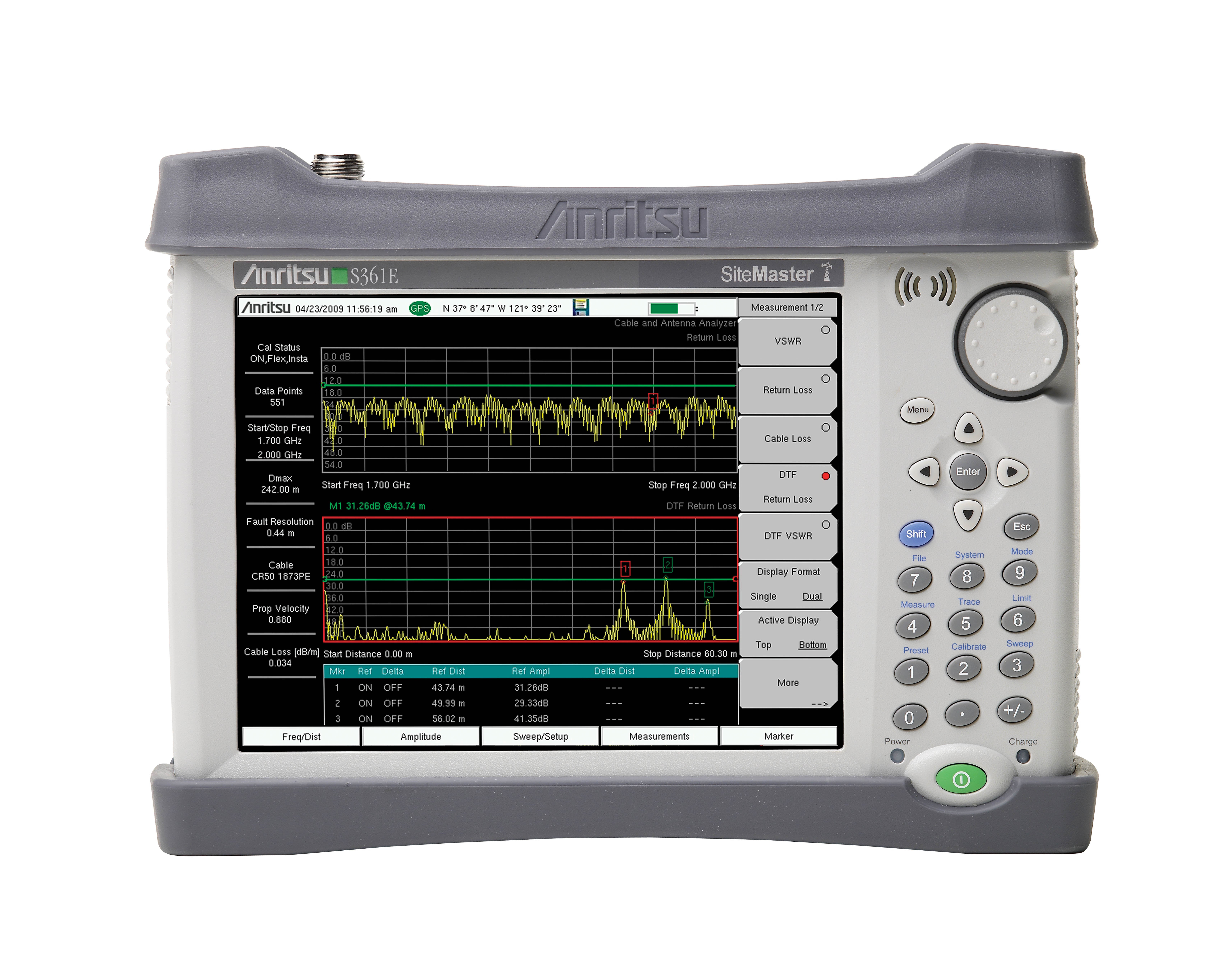 Anritsu S361E | 2MHz-6GHz Site Master Handheld Cable and Antenna