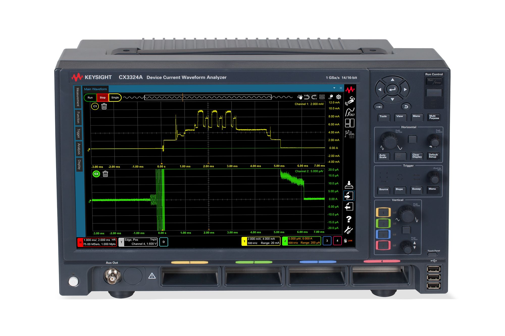 Keysight Technologies (formerly Agilent) CX3324A | Device Current Waveform Analyzer, 1 GSa/s, 14/16-bit, 4 Channel | Electro Rent - Rental, New & Used Test Equipment Keysight Technologies (formerly Agilent) CX3324A | Device Current Waveform Analyzer, 1 GSa/s, 14/16-bit, 4 Channel | Electro Rent - Rental, New & Used Test Equipment