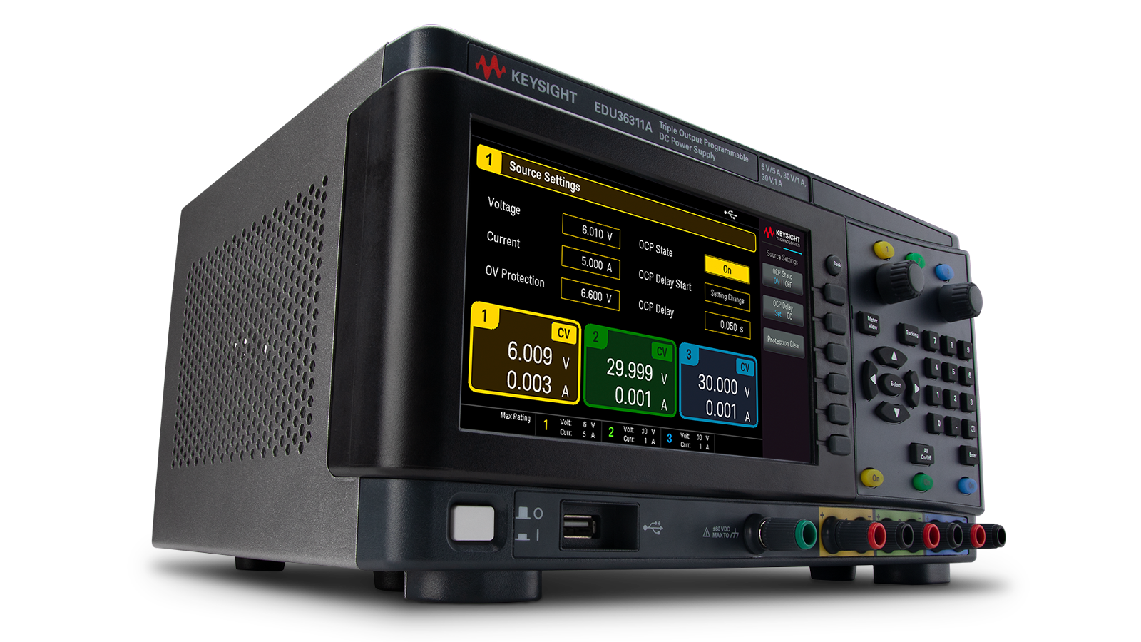 Keysight Technologies EDU36311A | DC Power Supply, Triple-Output