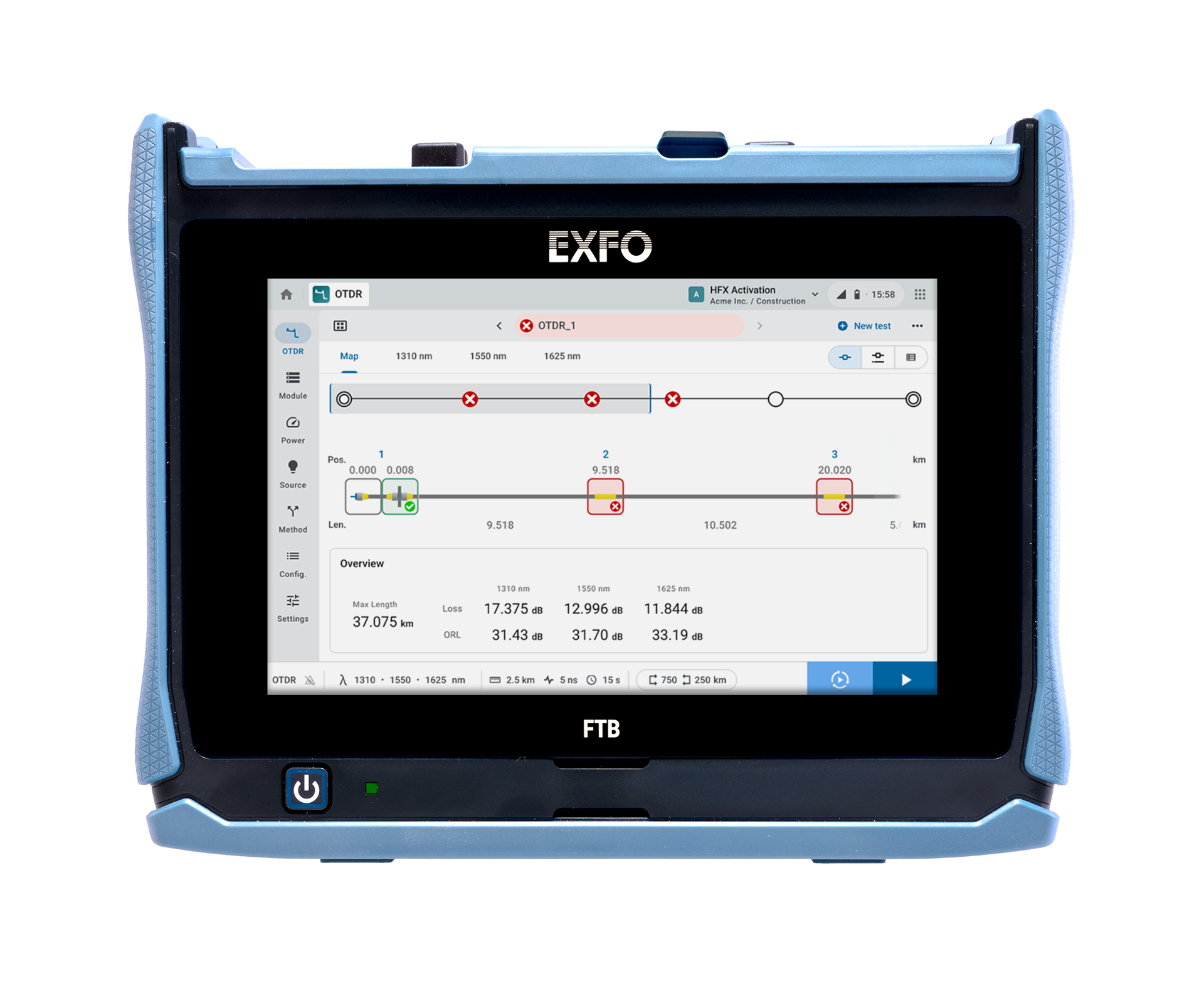EXFO FTB-LITE-720D-SM8-XX | Access SM OTDR 1310/1550/Filtered 1650