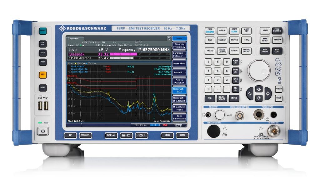 Rohde & Schwarz ESRP7 (1316.4500.07) | EMI test receiver 9kHz to 7GHz, for  precertification measurements, with touch screen | Electro Rent - Rental,  New & Used Test Equipment