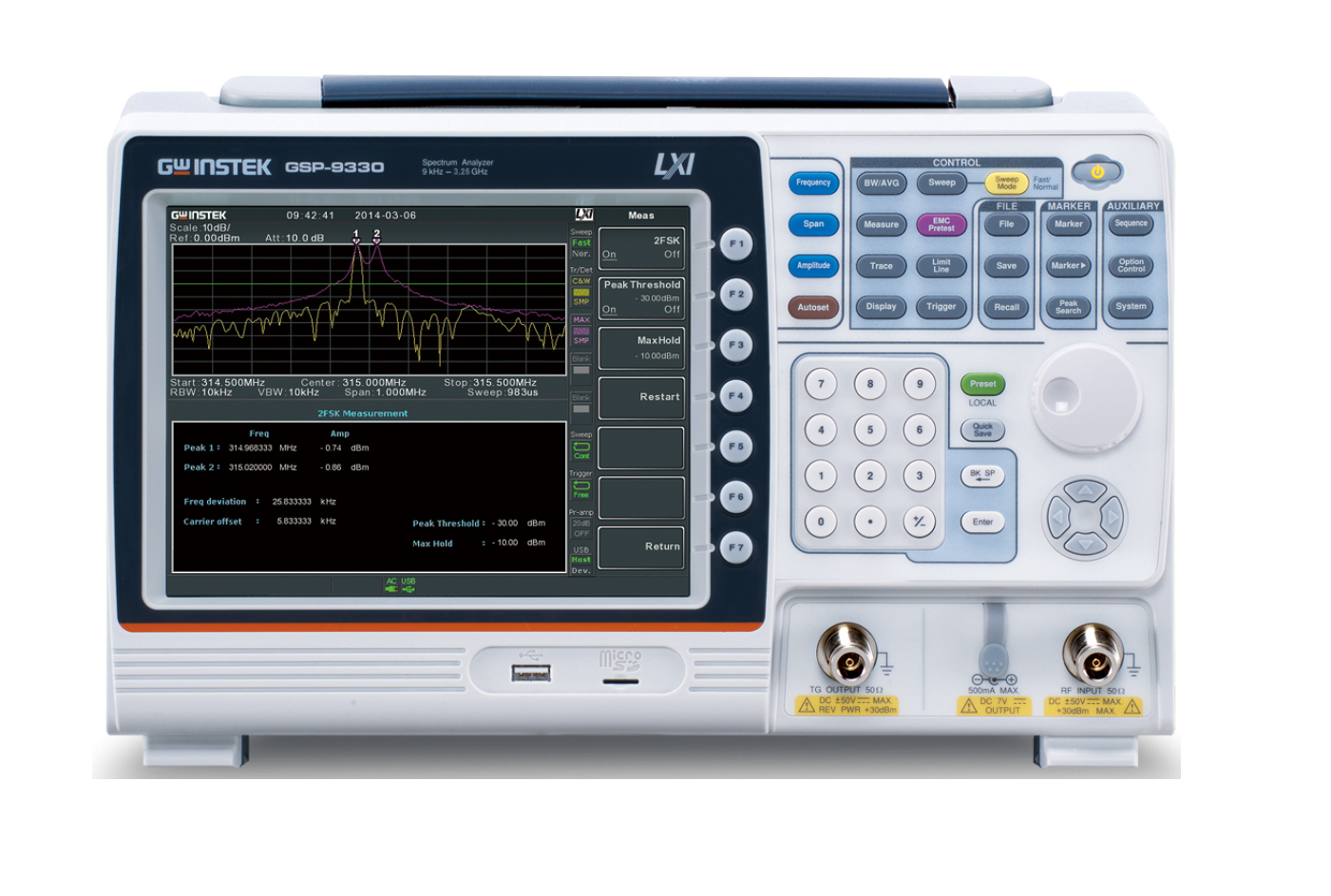 クラリスページ GW Instek GSP-9330 | 3.25 GHz Spectrum Analyzer | Electro Rent