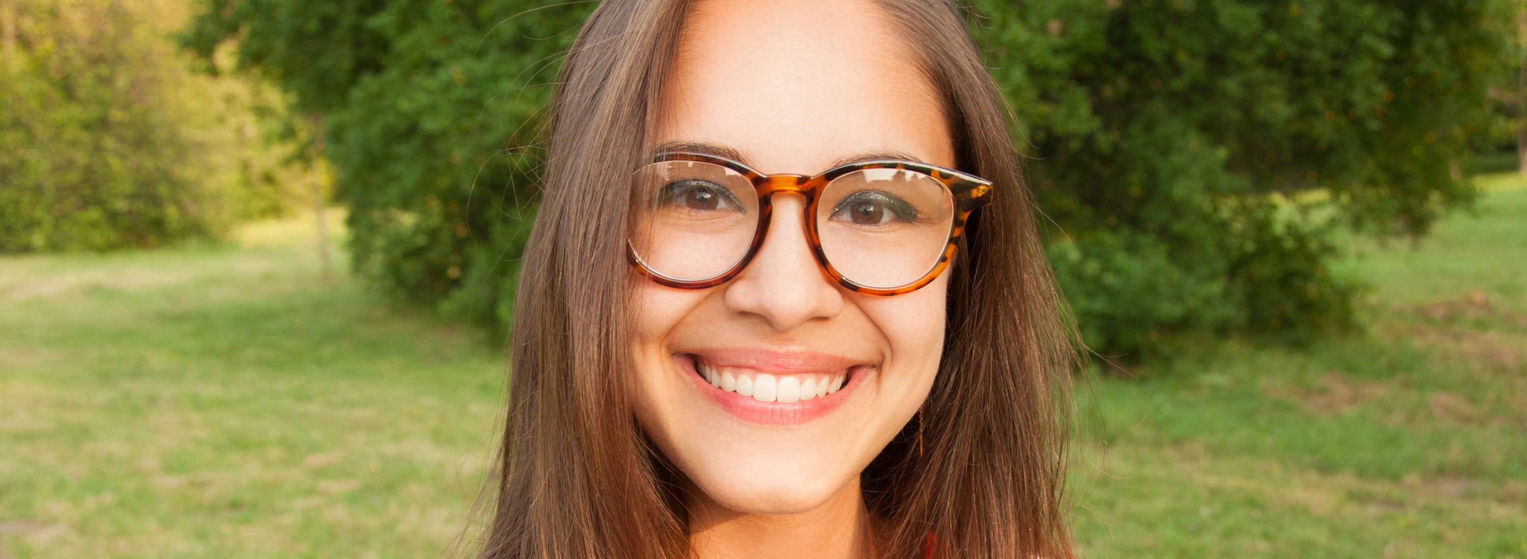 Woman smiles at camera