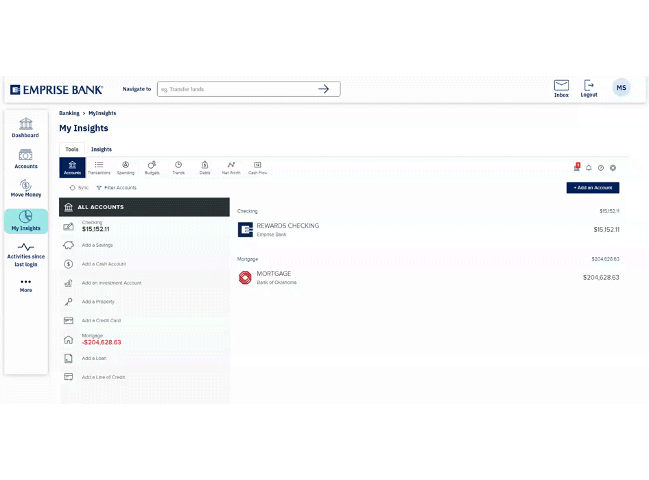 Eliminate debt in myinsights