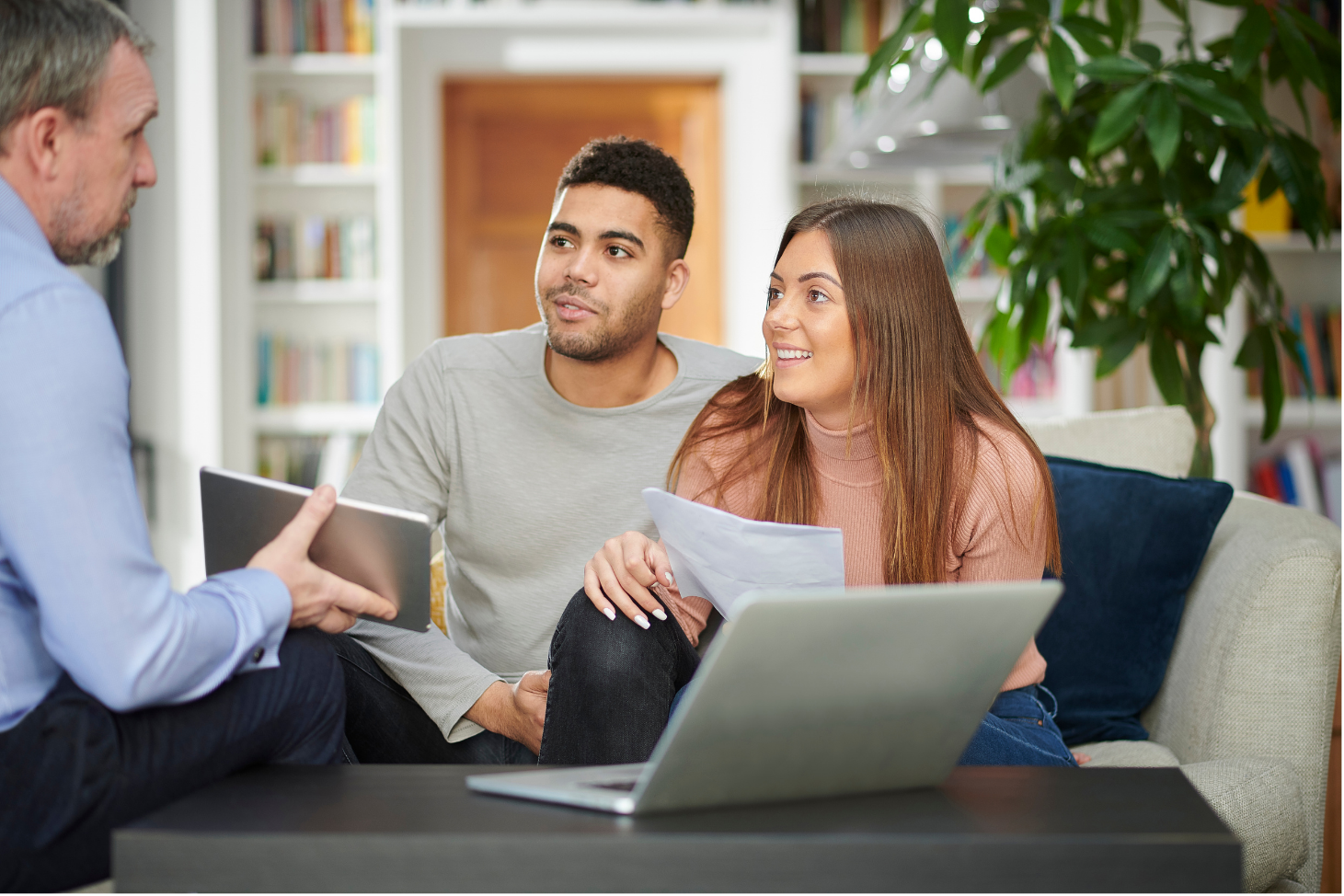 Family buying house
