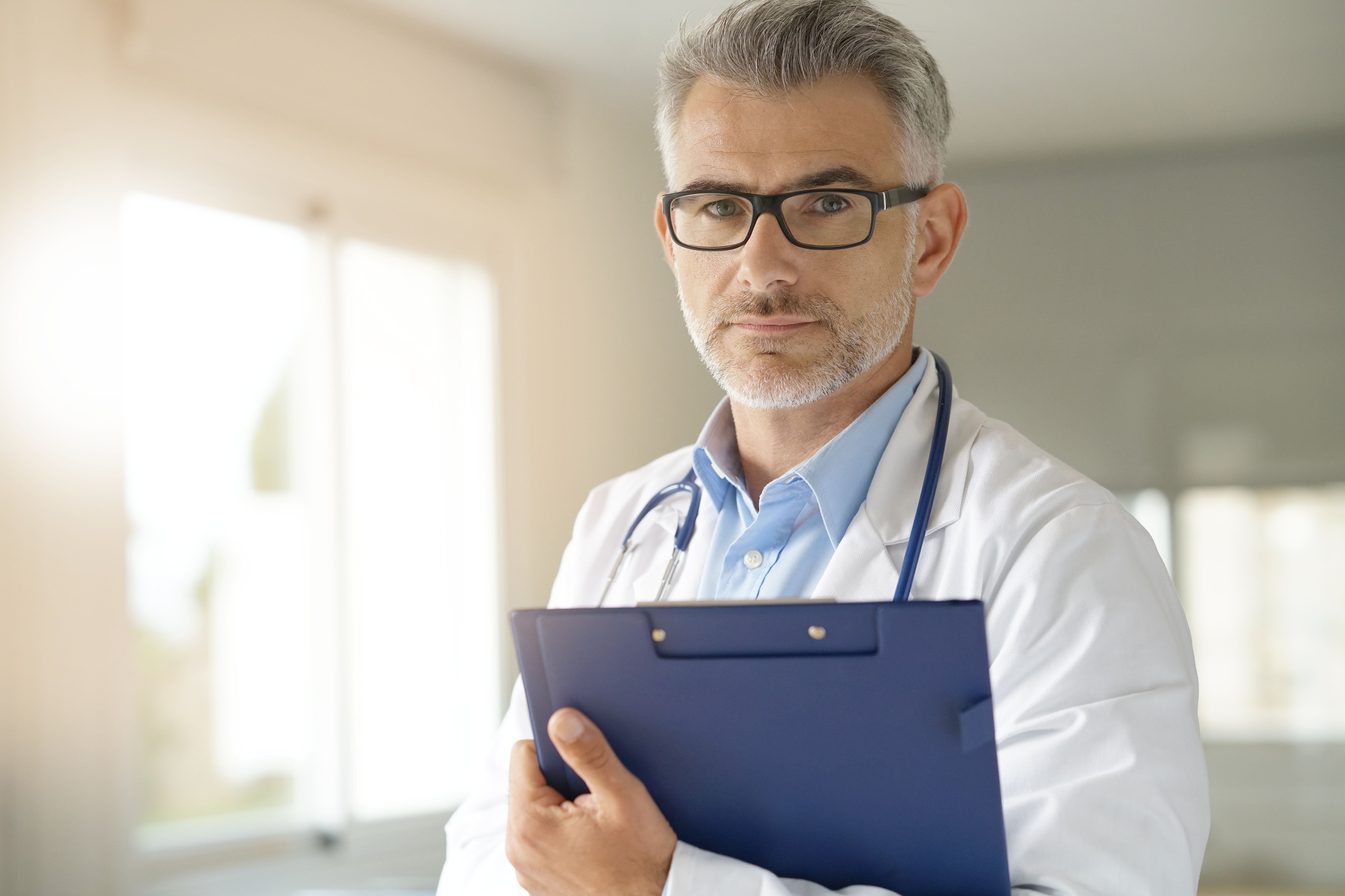 Doctor holding a clipboard