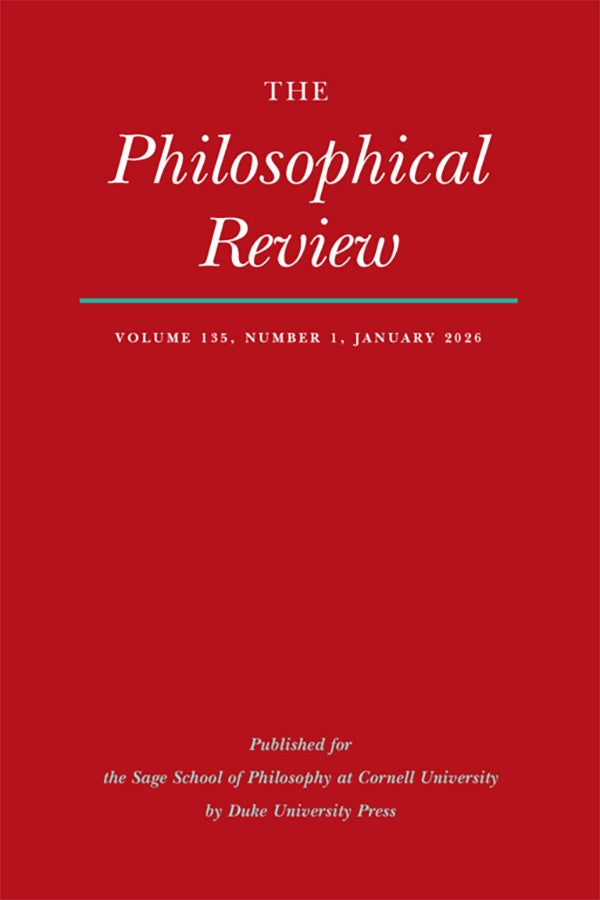 The Philosophical Review cover
