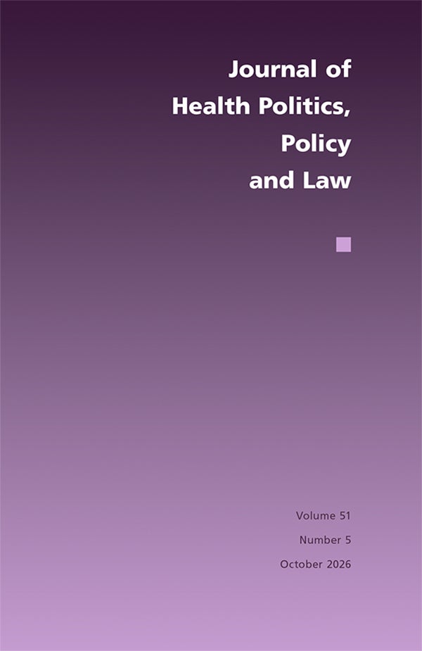 Journal of Health Politics, Policy and Law cover image