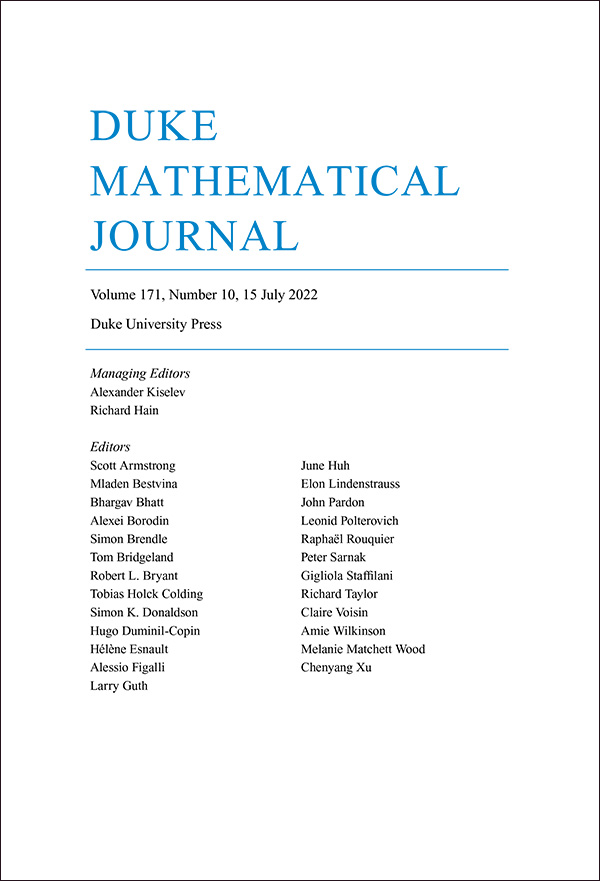 Duke Mathematical Journal Cover Image