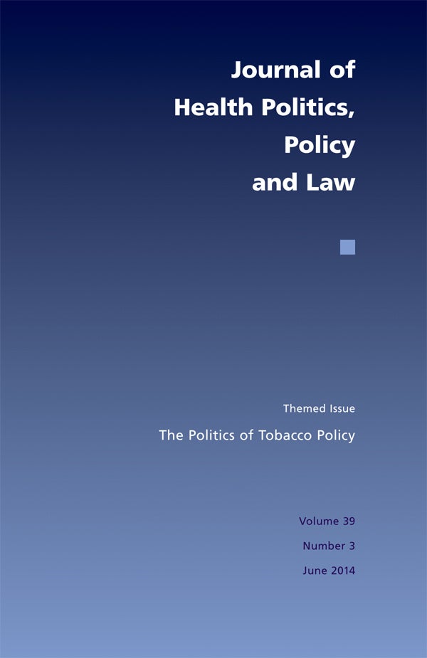 The Politics of Tobacco Policy
