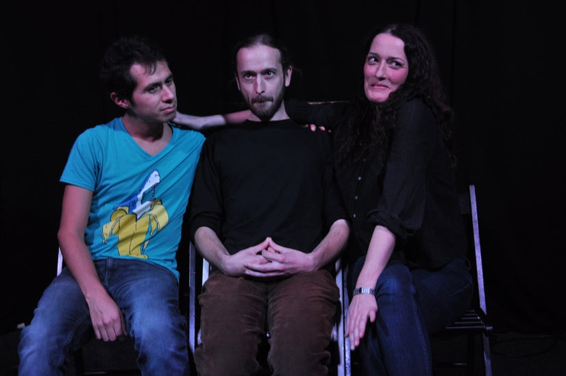 Michal and Věra flirt over Vaněk.