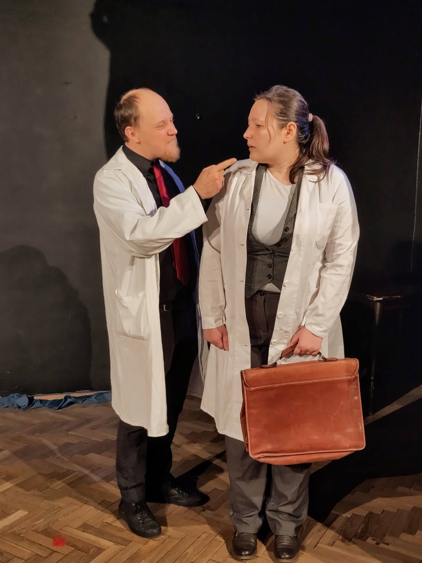 Some people hate physical plagues, others get mad at the moralistic kind. Here, Sigelius yells and waves his finger at Galen.