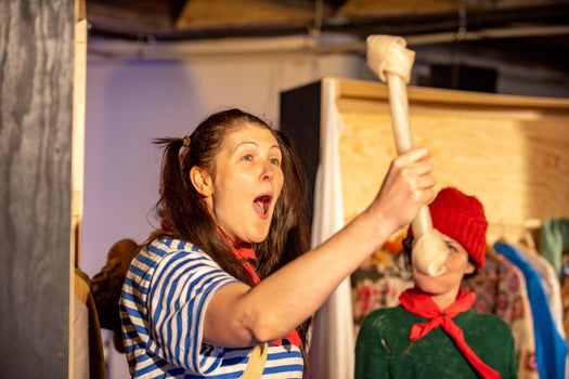 Helenka is excited about finding a bone