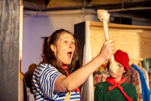 Helenka is excited about finding a bone