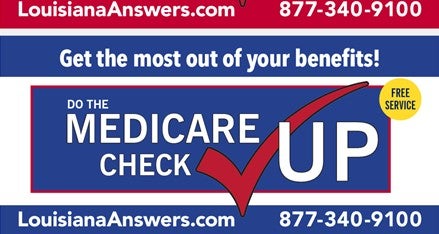 Billboard encouraging Louisianans with Medicare to get a Medicare CheckUp
