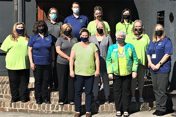 group of people in face masks