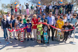 District 4 – Supervisor Janice Hahn Feb. 1, 2020 – Mayberry skatepark grand opening. Photo by Chris Valle / For the Board of Supervisors