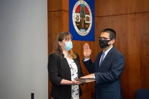 Executive Office Jan. 6, 2021 - Rodrigo Castro-Silva County Counsel Oath of Office Photo by Bryan Chan / Board of Supervisors