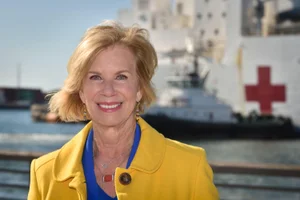 District 4 – Supervisor Janice Hahn March 27, 2020 – Arrival of the USNS Mercy in San Pedro. Photo by Steven Georges / For the Board of Supervisors