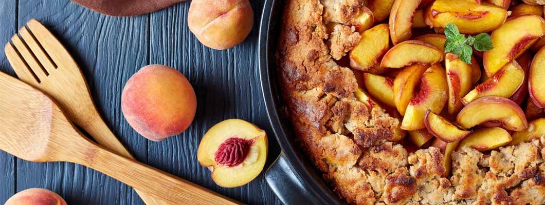 Delicious and sweet Peach cobbler