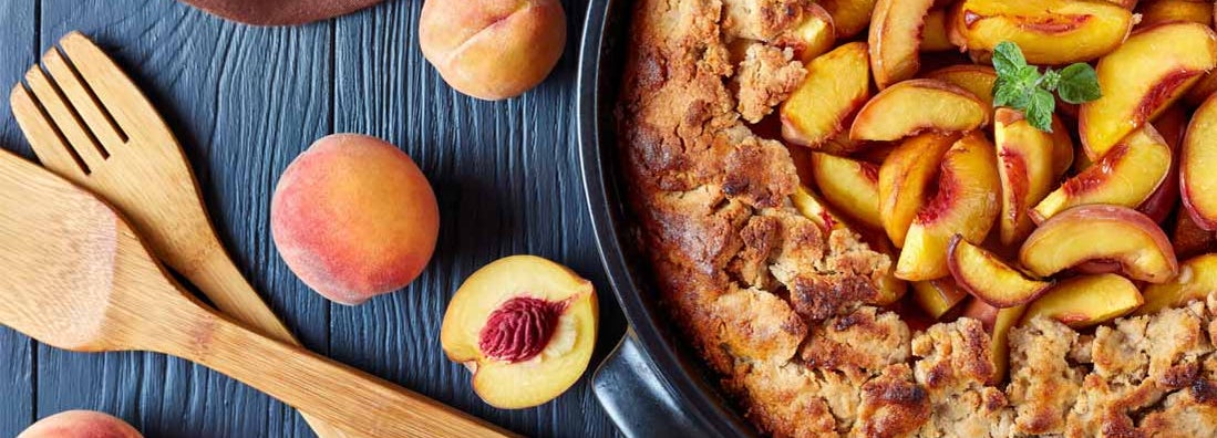 Delicious and sweet Peach cobbler