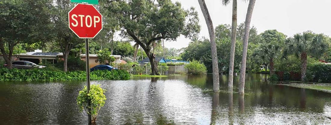 Tropical Storm floods neighborhoods in Fort Lauderdale, Florida. Find Florida Flood Insurance.