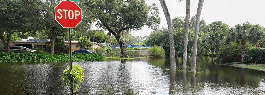 Tropical Storm floods neighborhoods in Fort Lauderdale, Florida. Find Florida Flood Insurance.