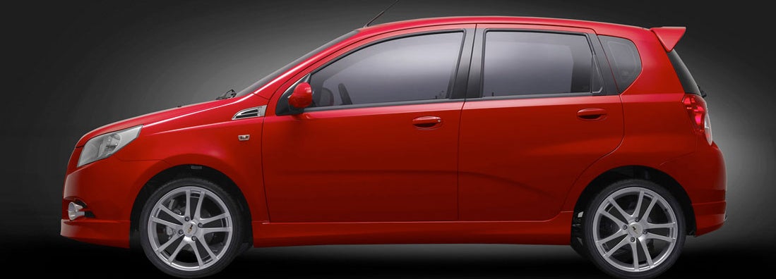 Red Chevy Aveo. Find Chevy Aveo Insurance.