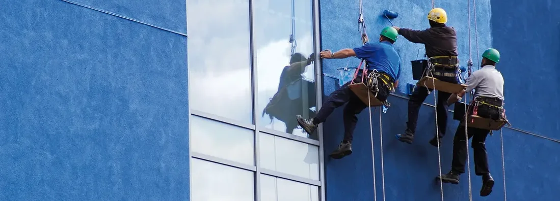 Three suspended painters. Workers' Comp Insurance for Painters.