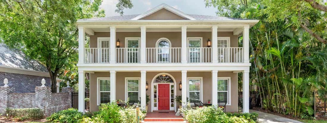 Beautiful two story colonial home. Find Tampa, Florida homeowners insurance.